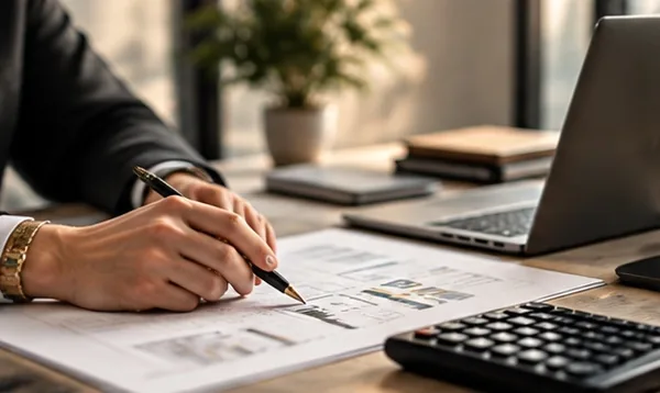 Cijfers en rapportages worden met pen en rekenmachine doorgenomen